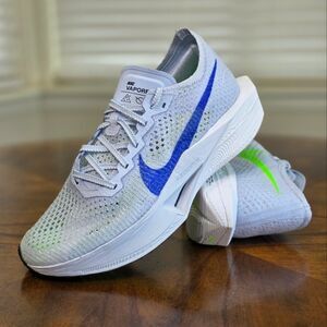 Nike ZoomX Vaporfly Next% 3 Grey Blue Volt Running Shoes LE DV4129-006 Men’s 7.5